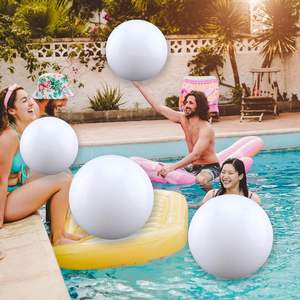 Einfarbig PVC Aufblasbar 9 Zoll <span class=keywords><strong>Beach</strong></span> <span class=keywords><strong>Ball</strong></span> Transparent Sport Wasserspiel Spielzeug Custom Print Weiß Einfarbig PVC Aufblasbar - Product Image 3