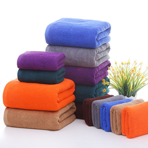 Chất Lượng Cao 100% Cotton <span class=keywords><strong>Terry</strong></span> Tắm Tắm Bãi Biển Khăn Tùy Chỉnh Bông Nhà Mềm Rắn Màu Khăn Tắm Với Thêu Logo - Product Image 2