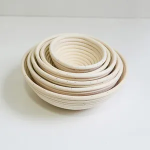 9''/10" Round Bread Proofing Basket Set With Cloth Liner For Sourdough Includes Metal Dough Scraper Bread Lame