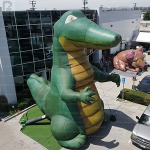 Crocodile gonflable géant lumineux LED réaliste sur mesure, mascotte animale pour la promotion des zoos et des événements sur la faune sauvage - Product Image 6