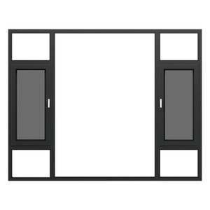 Fenêtre à battant moderne personnalisable 36x36, <span class=keywords><strong>double</strong></span> <span class=keywords><strong>vitrage</strong></span> trempé, résistance aux ouragans, en alliage d'aluminium, coût de la fenêtre à battant - Product Image 4