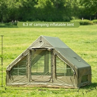 Grande tente familiale gonflable d'extérieur pour le camping, en toile Oxford imperméable, maille PVC, quatre saisons, triple couche, ouverture rapide, tente d'extérieur
