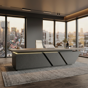 Dual Motor L-Shaped Contemporary Executive Standing <b>Desk</b> Height <b>Adjustable</b> Engineered Wood with Metal Frame-DESK2-0004 - Product Image 3