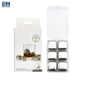 cuisine Ensemble Cadeau Facile À Nettoyer <span class=keywords><strong>En</strong></span> Acier Inoxydable recyclable De Refroidissement Du <span class=keywords><strong>Vin</strong></span> Pierre Whisky Froid Cube - Product Image 1