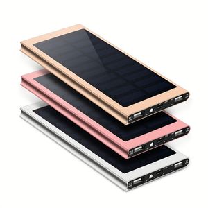 Batería Externa Solar de 10000 mAh con 2 Puertos USB y LED, Powerbank para Teléfono Móvil, Superventas - Product Image 1