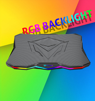 Support de refroidissement pour ordinateur portable MEETION MT-CP4040 à six ventilateurs, angle réglable, noir, surélevé, refroidissement par air