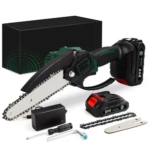 F.EASY.D New Arrival China Power Machine 6-Inch Cordless Handheld Electric Battery Powered Chainsaw for self-gardening