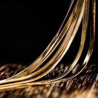 Pulsera de Cadena de Serpiente de Oro Sólido de 18K AU750 de Lujo, Joyería Moderna y Elegante, Pulsera de Oro de 18K para Mujer, Regalo de Aniversario