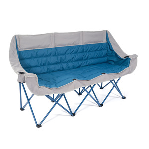 Sofá <span class=keywords><strong>plegable</strong></span> de alta calidad, silla de camping de 3 plazas con banco grande y resistente, silla <span class=keywords><strong>plegable</strong></span> portátil para exteriores con portavasos - Product Image 6