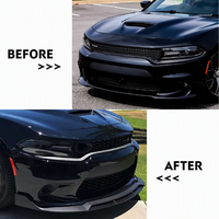 Kit de carrosserie 4 pièces ABS pour Dodge Charger SRT 2015-2023 : Lame de pare-chocs avant, séparateur de pare-chocs et protection de spoiler de menton