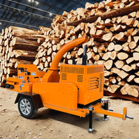 Broyeur de branches industriel mobile 38.8HP broyeur de bois professionnel à moteur diesel