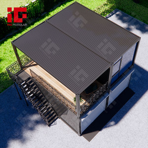 Villa Modular de Lujo de Dos Pisos Tiny Home Casa Contenedor Prefabricada de 2 Plantas Prefabricada Moderna <span class=keywords><strong>Flatpack</strong></span> con 2 Dormitorios y Baño - Product Image 5