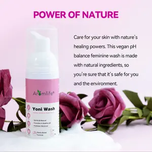 Aromlife All Natural Vegan Vaginal Foam Cleansing Wash Yoni pH Balance Intimate Women Malestar femenino Piel sensible