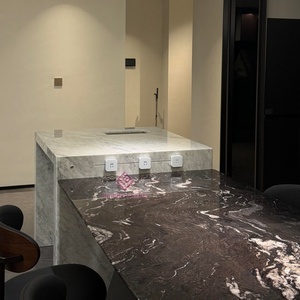 <span class=keywords><strong>Isla</strong></span> de Cocina de Mármol Blanco Carrara, Tamaño Personalizado, Piedra Sólida Pulida para Proyectos de Cocinas Comerciales, Hoteles y Villas, y Casas de Diseño - Product Image 4