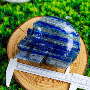 Calaveras de Cristal Azul Natural Talladas a Mano - Colección de Mascotas para Regalo de Halloween - Product Image 5