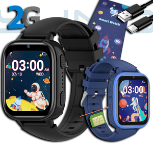 Yuniq 2G Hd appel 500Mah 1.83 pouces écran <span class=keywords><strong>multi</strong></span>-cadran panneaux fonction d'enregistrement 31 jeux de Puzzle calculatrice enfants montre intelligente A26 - Product Image 1