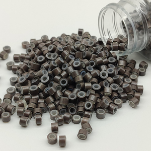 Lot de 1000 Pièces/Bouteille, 5*3*3mm, Anneaux Microlinks en Aluminium Doublés de Silicone, Perles Outil pour Extensions de Cheveux Nano-Anneaux - Product Image 5