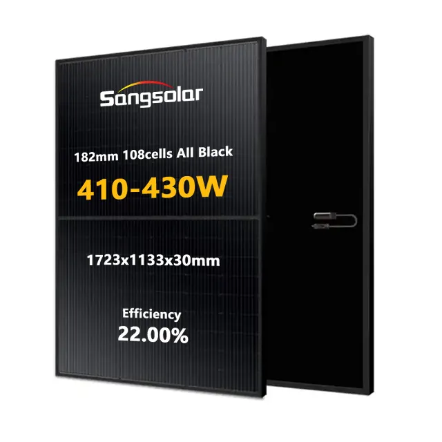 Topcon N Loại bảng điều khiển quang điện 410 Watt 415Watt 420W 430W đầy đủ màu đen năng lượng mặt trời PV mô-đun