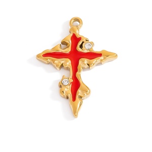 Pendentif rétro DIY en acier inoxydable plaqué or 18 carats, accessoire unique pour la mode féminine, bijoux en acier inoxydable - Product Image 3