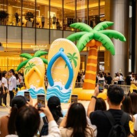 Décorations gonflables personnalisées sur le thème des dessins animés pour l'été, pour parcs aquatiques, centres commerciaux et rues commerciales