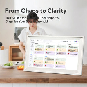 Lịch kỹ thuật số 15.6 inch với tùy chọn treo tường, kế hoạch màn hình cảm ứng <span class=keywords><strong>HD</strong></span>, đồng bộ hóa Wi-Fi, lập lịch có dây màu, lập kế hoạch bữa ăn - Product Image 4