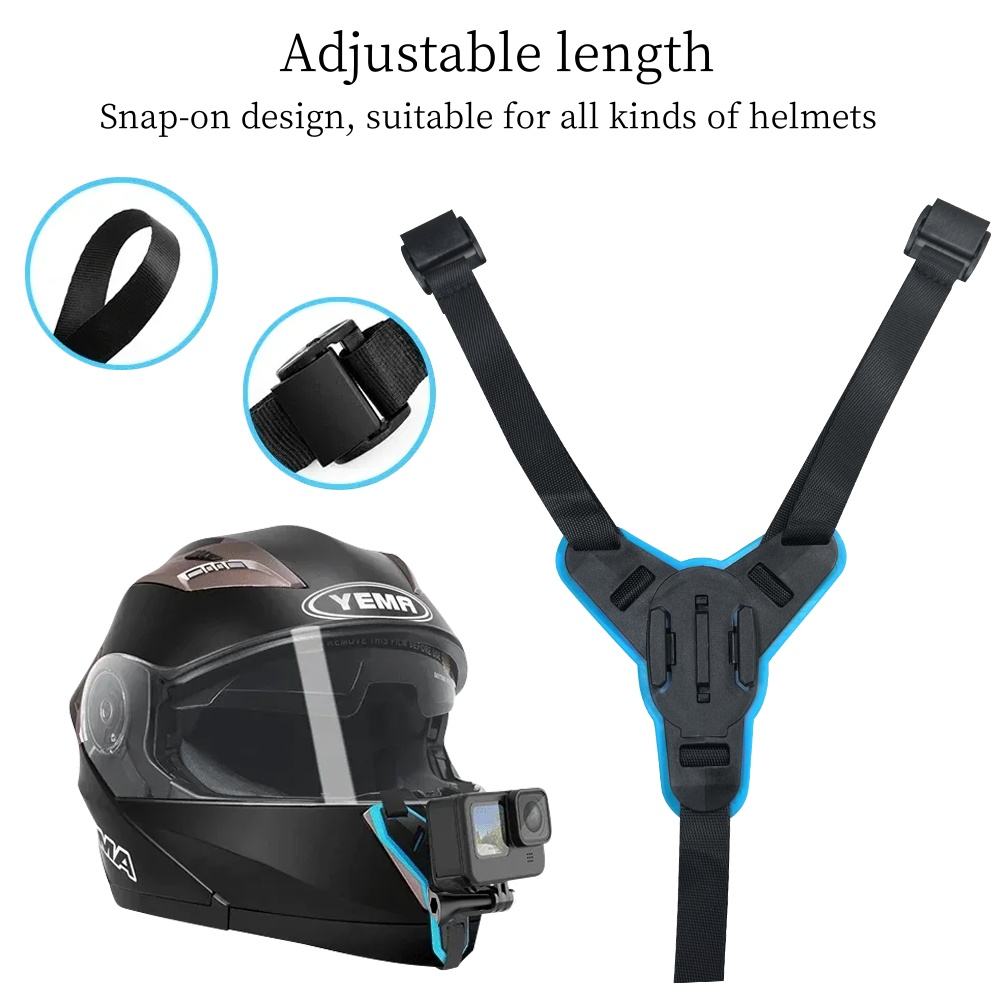 HONGDAK Off-Road Vehicle Helmet Fixing Bracket Set for Gopro Accessories Helmet Chin Bracket 5 in 1 Set
