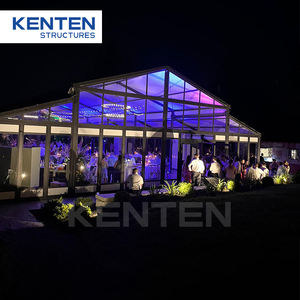 قاعات زفاف مخصصة 20x30 20x60 شفافة تأجير حزب المظلة الخيام للأحداث 80x25 متر مع نوافذ زجاجية - Product Image 2