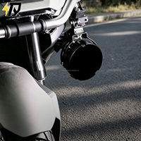 Phare avant de moto Polestarlight à 7 LED 70-ULTRA avec câble à dégagement rapide, feux de jour, klaxon et éclairage LED clignotant