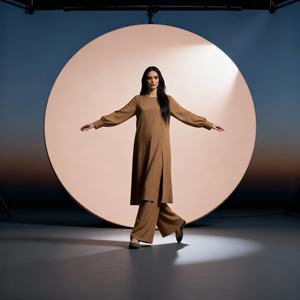 Vestido Abaya de Lujo Personalizado con Lentejuelas de Poliéster, Elegante para Fiestas y Eventos, para Mujeres Musulmanas - Product Image 3