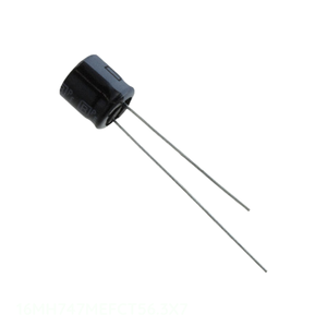 Distributeur agréé 16MH747MEFCT56.3X7 CAP ALUM 47UF 20% 16V RADIAL TH Through Hole 47 uF Condensateur - Product Image 1