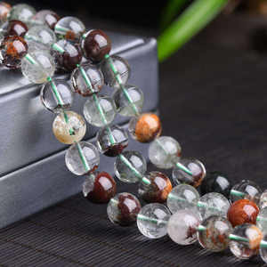 2023 nouvelles perles rondes en vrac lisses en gros <span class=keywords><strong>chlorite</strong></span> <span class=keywords><strong>Quartz</strong></span> <span class=keywords><strong>vert</strong></span> cristal fantôme - Product Image 5