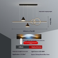 Lustre long de style nordique moderne et minimaliste de luxe pour restaurant Zhongshan, idéal pour la maison, le salon ou le comptoir de bar