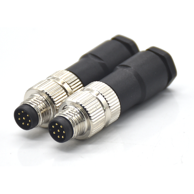 M8 Circular Connector 8 Pin Industrial Plug and Socket Waterproof Male and Female IP67 Plug Connector