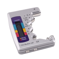 Comprobador de Pilas, Comprobador Universal de Siete Tipos para Pilas C AA AAA D N 9V (6F22) y Pilas de Botón de 1.5V para el Hogar