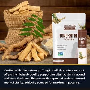 Pó Premium de Extrato de <span class=keywords><strong>Tongkat</strong></span> <span class=keywords><strong>Ali</strong></span> da Amaz Private Label, Pó Puro de Eurycoma Longifolia Jack para Suporte à Saúde e Energia Masculina - Product Image 5
