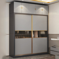 Meubles de chambre à coucher en bois sur mesure Armoire à robes avec charnières de porte Armoire à garderobe et armoire pour salle familiale