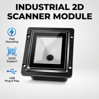 Module de lecteur de codes-barres 1D/2D intégré EDOO, interface USB, lecteur de codes-barres fixe compact de qualité industrielle pour kiosque et distributeur automatique