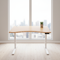 Table d'ordinateur en bambou de qualité supérieure, réglable en hauteur, bureau en bambou massif, bureau debout Ecomax