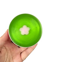 Pinceaux de maquillage parfumés pastèque verte Gel de nettoyage Savon visible avec fleur pour nettoyer les éponges de beauté Outils de maquillage Nettoyant