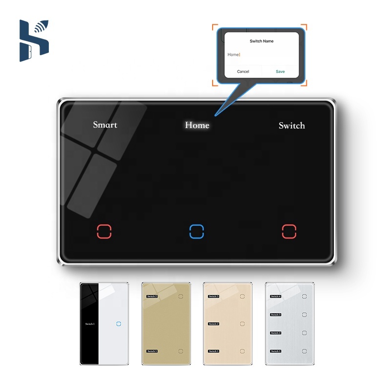 LED Display Name Switch DIY Hotel Tuya Zigbee 3.0 US Wireless Switch Touch Glass Panel Compatible with Google Assistant Alexa · image 6