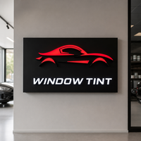 Panneau publicitaire LED miniature personnalisable pour utilisation en centre commercial, logo mural gravé en verre acrylique, lettres lumineuses en relief