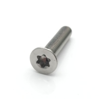 Sekrup Mesin Torx Countersunk Baja Tahan Karat A2 304 ISO14581 M1.6 Sekrup Bintang Anti-pencurian
