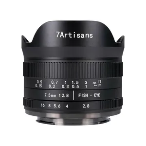 7Artisans 7.5mm F2.8 II Ultra Wide-Angle Fisheye Lens for Sony E Fuji XF Nikon Z Micro M4/3 Canon EOS-M M50 Canon RF