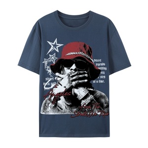 <span class=keywords><strong>Camiseta</strong></span> Vintage Lavada al Ácido para <span class=keywords><strong>Hombre</strong></span>, de Gran Gramaje, Desgastada, Estilo Retro Hip Hop Streetwear, Corte Oversize y Holgado - Product Image 2