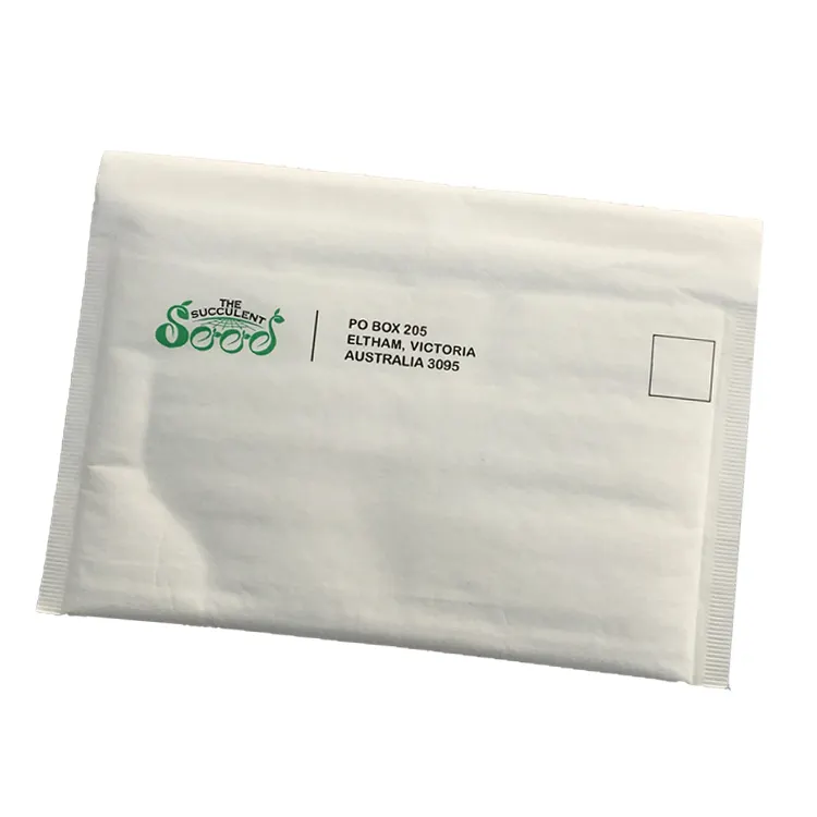 Beyaz Kraft kağıt EPE köpük yastıklı zarf kabarcık plastik kılıf