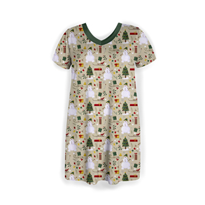 Abito in Fibra di Bambù MooMoo a Maniche Corte con Stampa Personalizzata, <span class=keywords><strong>Vestito</strong></span> Traspirante in Bambù per Donna, Pigiama in Bambù - Product Image 6