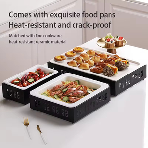 Présentoir de buffet en acier inoxydable pour service de desserts et thés de l'après-midi en restauration - Product Image 2
