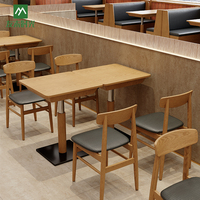 Meubles de restaurant et d'hôtel commerciaux modernes sur mesure, ensembles de tables et chaises en bois massif, sièges de banquette, café-restaurant respectueux de l'environnement