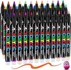 Marcadores de Pintura Acrílica con Punta de Fibra Suave a Base de Agua de Alta Calidad para Dibujo Artístico - Product Image 1