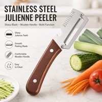 Multifunctionele metalen roestvrijstalen handmatige 3-in-1 fruit- en groenteschiller, uienhakker, rasp en keuken-snijgereedschap